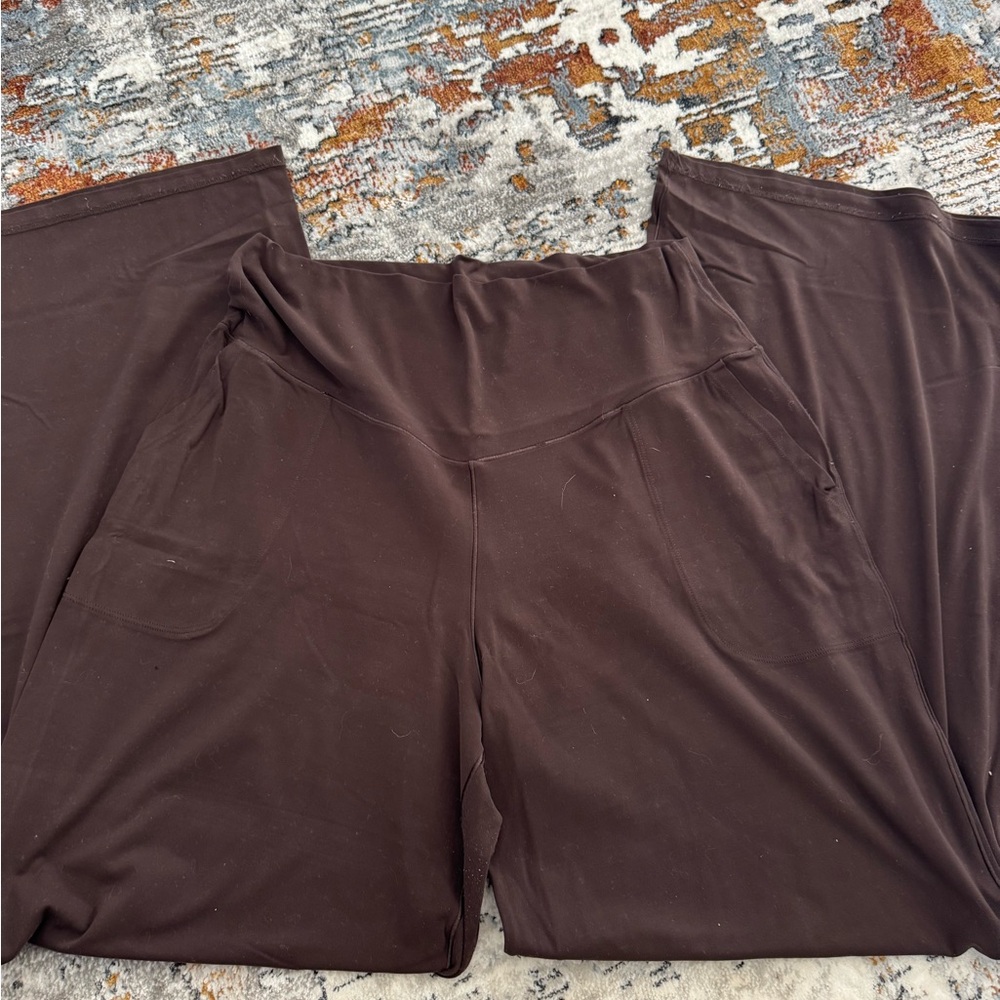 Aerie Dark Brown Relaxed Pants